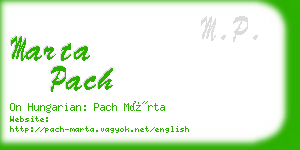 marta pach business card